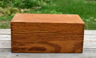 Vintage GLOBE WERNICKE Dovetail Wood Index File Box 7310 - C Peerless Tray 10 x 5 3