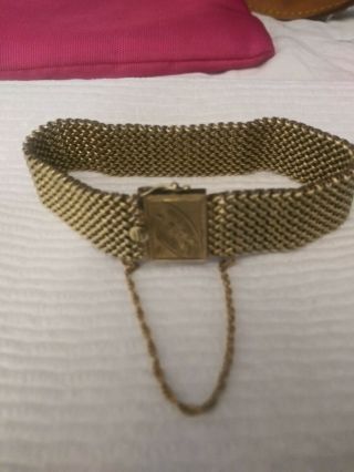 14k Antique Weave Mesh Bracelet Trademarks Are Very Unique 32.  2 Grams