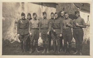 Wwi Photo 330th Ambulance Company 83rd Division Officers In France 111