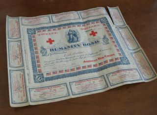 World War I Humanity Bond American Red Cross 1914 Kansas City Commerce Trust Co.