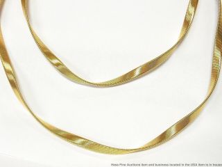 Marco Bicego 18k Gold Long Chain 57gr Twisted Fancy Link Herringbone Omega 36in