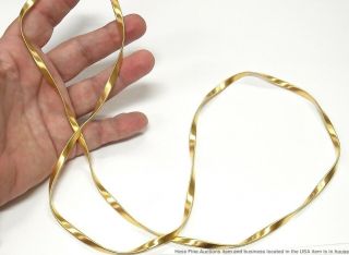 Marco Bicego 18k Gold Long Chain 57gr Twisted Fancy Link Herringbone Omega 36in 9