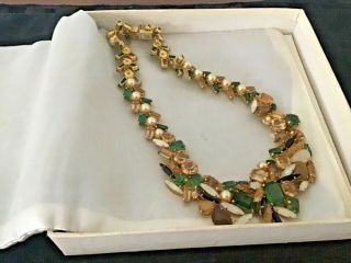 Vintage1950/60 CHRISTIAN DIOR NECKLACE Emeralds Quartz & GOLD Roger Scemama? 11