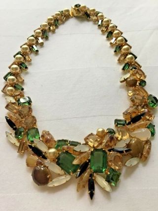 Vintage1950/60 CHRISTIAN DIOR NECKLACE Emeralds Quartz & GOLD Roger Scemama? 2