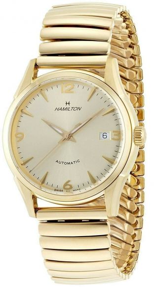 Hamilton Mens H38435221 Thin - O - Matic Automatic Gold - Tone Stainless Steel Watch