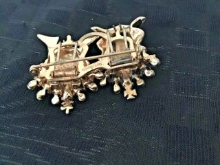 RARE Coro KING & QUEEN DUETTE brooch pin STERLING 1945 Adolph Katz 7