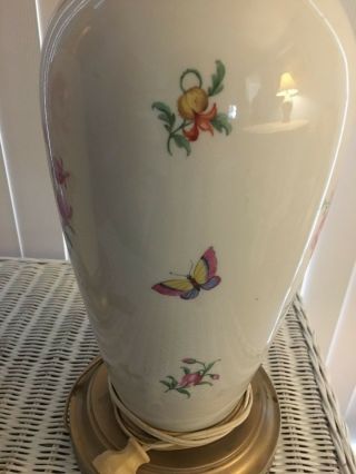 Floral Table Lamps Roses Set of 2 Tulips Butterflies Violets Filigree Base 5