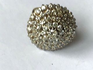 VINTAGE VERY LARGE GOLD DIAMOND CLUSTER RING,  3CT,  VERY IMPRESSIVE 5