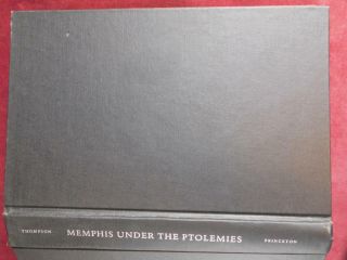 Memphis Under The Ptolemies By Dorothy Thompson/roman Egypt/greek/rare 1988