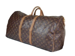 Louis Vuitton Vintage Keepall 55 Monogram Canvas Leather Boston Bag Lh2489