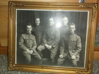 H22 Old Ww Photo War Army Personel Picture In Frame Family Important Photo