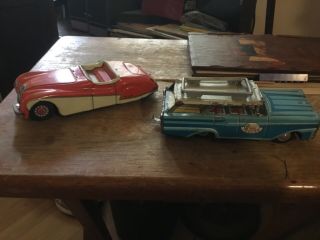 Vintage Tin Toy Friction Cars