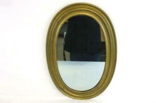 Antique 19th Century Style Gold Gilt Oval Wooden Framed Mirror 24 " X 16 "