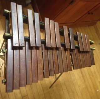 Vintage Deagan Antique Xylophone Model 800 Jr 30 Bars Total & 573 Folding Stand