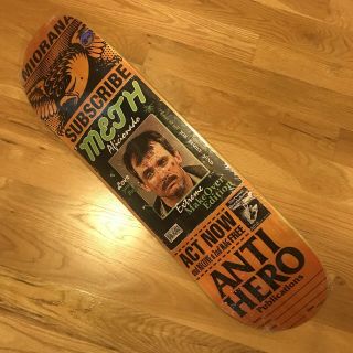 Rare Anti Hero Skateboard Deck Tony Miorana Meth Issues 8.  38 Vtg