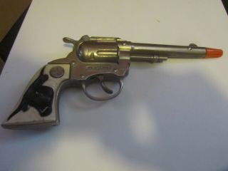 Vintage Hubley.  Toy Cap Gun Cowboy Western Pistol Long Horn Handle