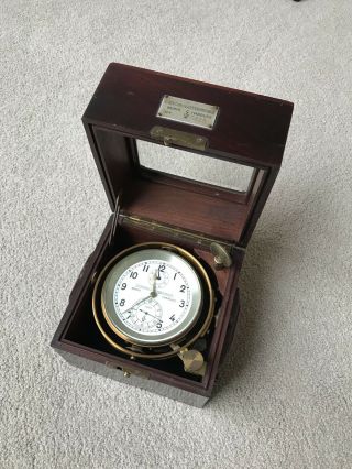 Wempe 2 Days Marine Chronometer C.  1954 And Lubr.  A Year Ago