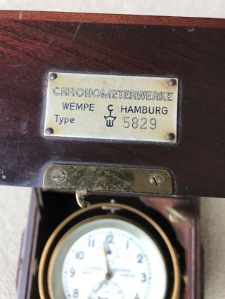 Wempe 2 Days Marine Chronometer c.  1954 and lubr.  a year ago 3