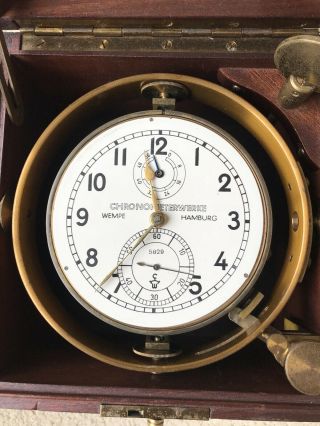 Wempe 2 Days Marine Chronometer c.  1954 and lubr.  a year ago 5