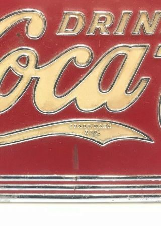 Vintage Drink Coca - Cola Emblem Sign 2