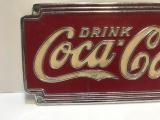 Vintage Drink Coca - Cola Emblem Sign 4