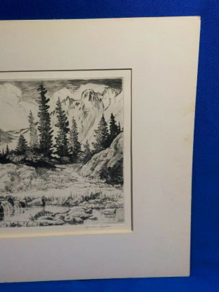 LYMAN BYXBE HAND SIGNED PRINT FROM ETCHING ' Invitation to Adventure ' VTG Art 2