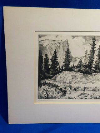 LYMAN BYXBE HAND SIGNED PRINT FROM ETCHING ' Invitation to Adventure ' VTG Art 3