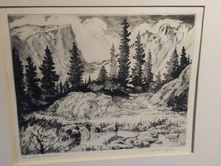 LYMAN BYXBE HAND SIGNED PRINT FROM ETCHING ' Invitation to Adventure ' VTG Art 4