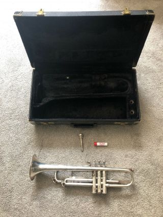 Vintage Vincent Bach Mercedes Silver Plated Trumpet 113368 Mouthpiece 7c