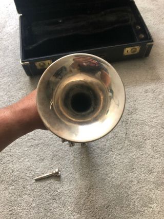 Vintage Vincent Bach Mercedes Silver Plated Trumpet 113368 Mouthpiece 7C 6