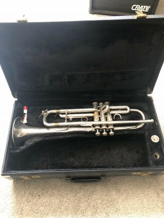 Vintage Vincent Bach Mercedes Silver Plated Trumpet 113368 Mouthpiece 7C 7