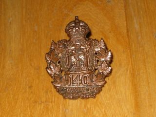 Ww1 Cef Canadian Collar Badge 140th Canadian Infantry Brunswick