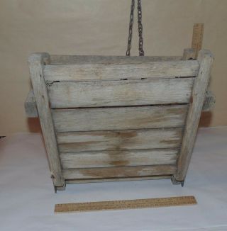 Vintage WOOD CHILD SWING with Chains - WOODEN CHILD ' S SWING - - 6