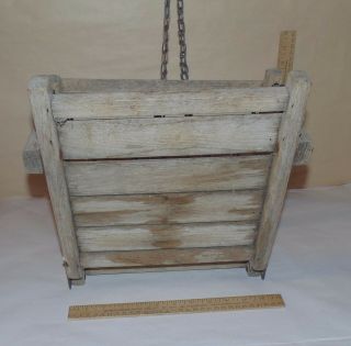 Vintage WOOD CHILD SWING with Chains - WOODEN CHILD ' S SWING - - 7