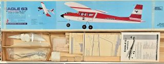 Vintage Carl Goldberg Eagle 63 Model Airplane Kit Perfect Conditionn