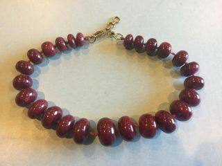 Iradj Moini Stunning Chunky Heavy Graduated Red Stone Bead Necklace 17 - 19”