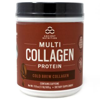 Ancient Nutrition Multi Collagen Protein Powder,  Cold Brew Flavor Caffeine