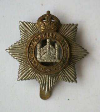 British Army Devonshire Regiment Wwi Era King 