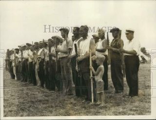 1932 Press Photo Bonus Marchers Training At Camp,  Washington,  D.  C.  - Pix17042