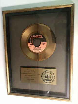 Vtg Riaa The Spinners 45 Gold Sales Award Plaque I’ll Be Around
