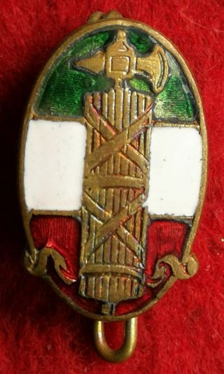 Early Party Enamelled P.  N.  F.  1919/23 Badge Partito Nazionale Fascista 1st Type 4
