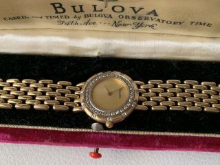 Bulova 14k Gold 35 Grams Diamond Ladies Wrist Watch 5