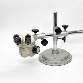 Nikon Sm - 5 Stereo Microscope With Universal Table Stand 20x Vintage Stereoscopic