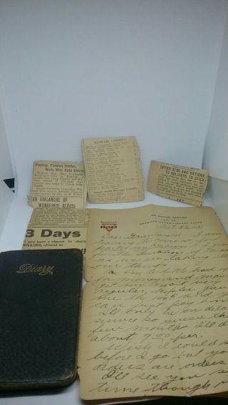 Vintage 1917 Diary Of Ww1 Solder.