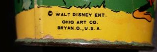 RARE 1930s OHIO ART SAND PAIL Disney MICKEY MOUSE,  MINNIE & PLUTO 5