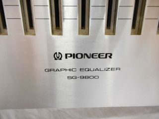VINTAGE PIONEER SG - 9800 12 BAND GRAPHIC EQUALIZER - GOOD ORDER 5
