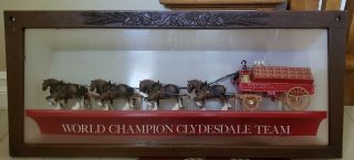 Vintage Budweiser Champion Clydesdale Sign.  Near 3 Ft Long