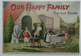Vintage 1929 Our Happy Family Cut Out Sheets Gabriel Paper Doll Book 20