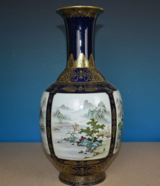 ANTIQUE CHINESE PORCELAIN VASE FAMILLE ROSE QIANLONG MARK RARE B9381 3