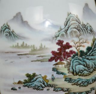 ANTIQUE CHINESE PORCELAIN VASE FAMILLE ROSE QIANLONG MARK RARE B9381 7